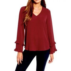 Pleione Ruffle Bell Sleeve Top